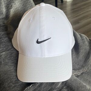 Nike White Cap with Black Logo Size L/XL